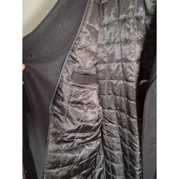 Guess Men Jacket Over Coat Large L Perfect Condition Used Black - Picture 7 of 8